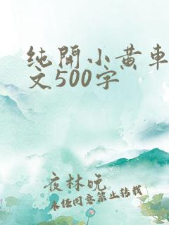 纯开小黄车小短文500字