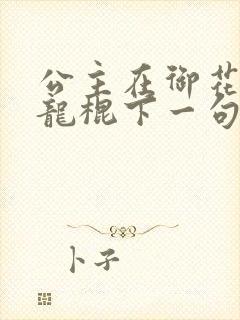 公主在御花园吃龙棍下一句