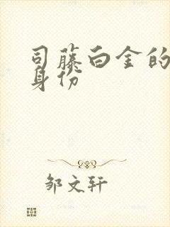 司藤白金的真实身份