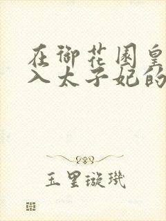 在御花园皇上进入太子妃的小说