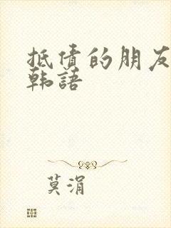 抵债的朋友麦子韩语