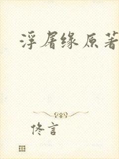 浮屠缘原著小说