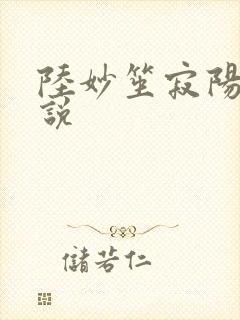 陆妙笙寂阳朔小说