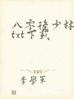 八零后少林方丈txt下载