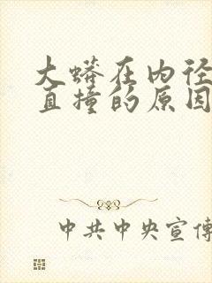 大蟒在内径横冲直撞的原因