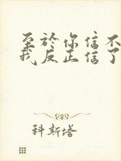 至于你信不信 我反正信了