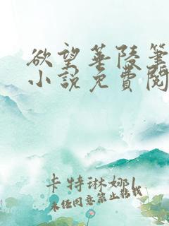 欲望华陵笔趣阁小说免费阅读