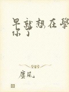 早就想在学校要你了