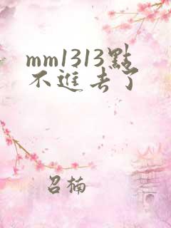 mm1313点不进去了