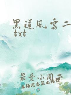 黑道风云二十年 txt