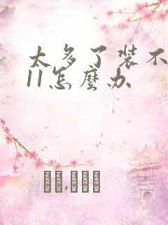 太多了装不下h11怎么办