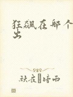 狂飙在哪个台播出