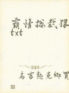 霸情总裁狠狠爱txt