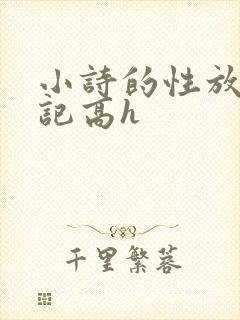 小诗的性放荡日记高h