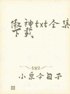 傲神txt全集下载