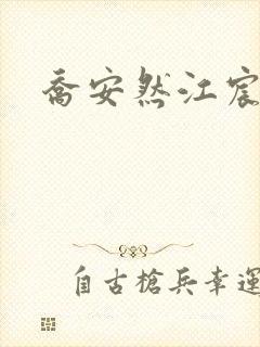 乔安然江宸小说