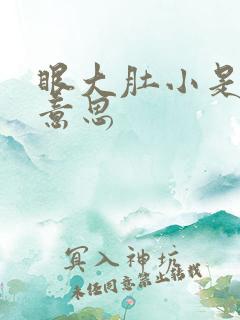 眼大肚小是什么意思