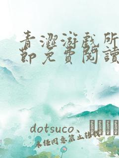 青涩游戏所有章节免费阅读