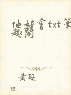 他好会txt笔趣阁