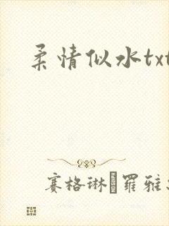 柔情似水txt