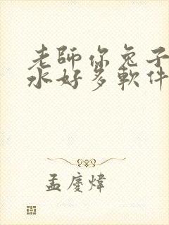 老师你兔子好软水好多软件