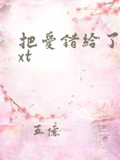 把爱错给了你txt