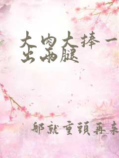 大肉大捧一进一出两腿