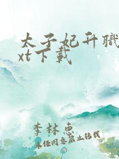 太子妃升职记txt下载