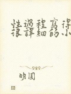 性过程写得很黄很详细的小说