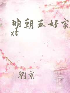 明朝五好家庭txt