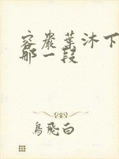 容岩叶沐下楼梯那一段