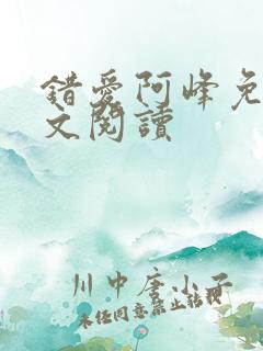 错爱阿峰免费全文阅读