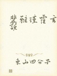 裴雅瑾霍玄胤小说