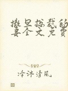 撒旦总裁的下堂妻全文免费阅读