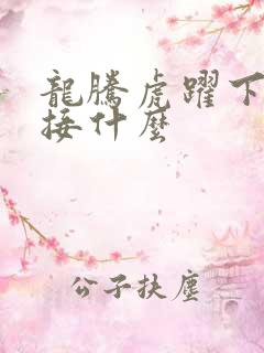 龙腾虎跃下一句接什么