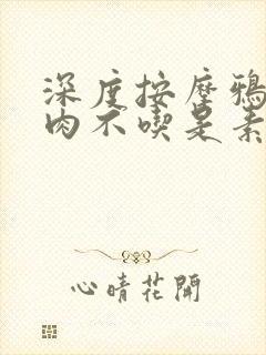 深度按摩鸦鸦吃肉不吃是素笔