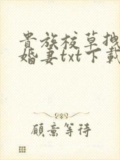 贵族校草拽拽未婚妻txt下载