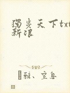 独步天下txt新浪