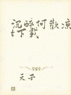 沉醉何欢凉txt下载