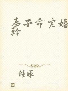 奉子命完婚 高干