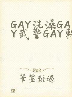 GAY洗澡GAY武警GAY软件