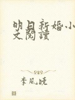 明日新婚小说全文阅读
