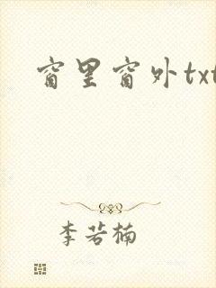 窗里窗外txt