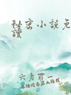 秘密小说免费阅读