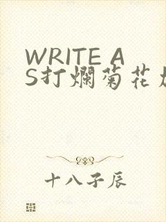 WRITE AS打烂菊花加姜