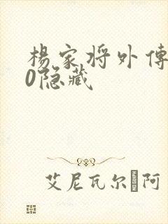杨家将外传2.0隐藏