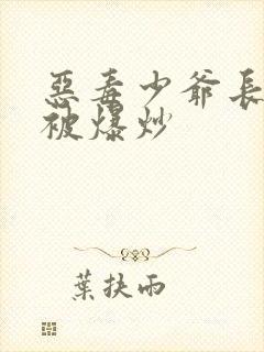 恶毒少爷长大后被爆炒