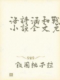 洛诗涵和战寒爵小说全文免费阅读正版笔趣阁