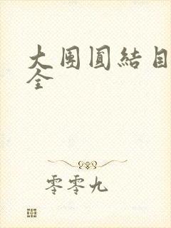 大团圆结目录大全