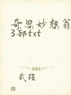 奇思妙想翁乱13部txt